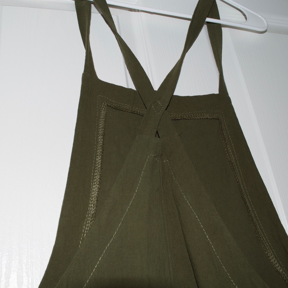 army green romwe jumpsuit